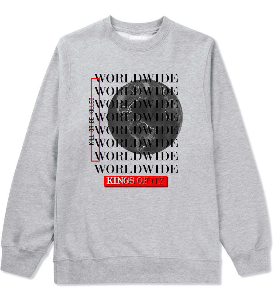 Killin Worldwide Mens Crewneck Sweatshirt Grey