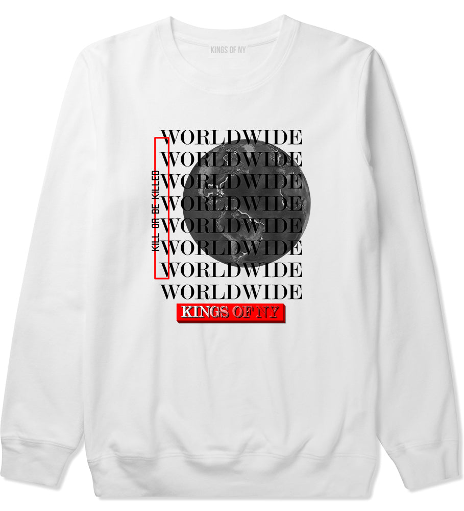 Killin Worldwide Mens Crewneck Sweatshirt White