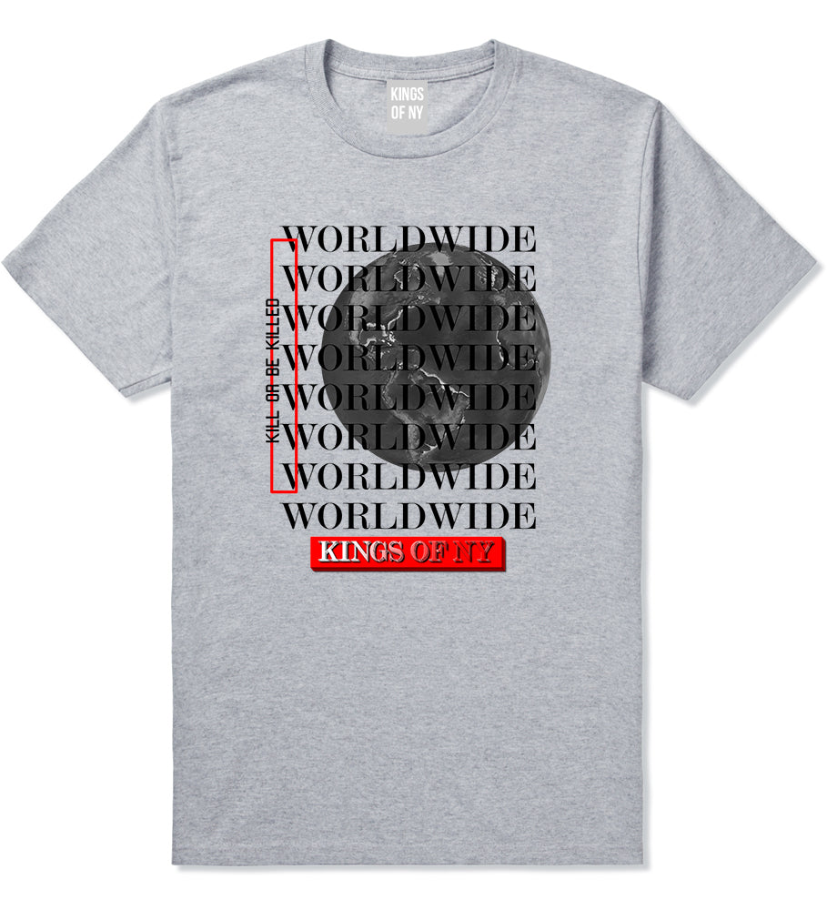 Killin Worldwide Mens T-Shirt Grey