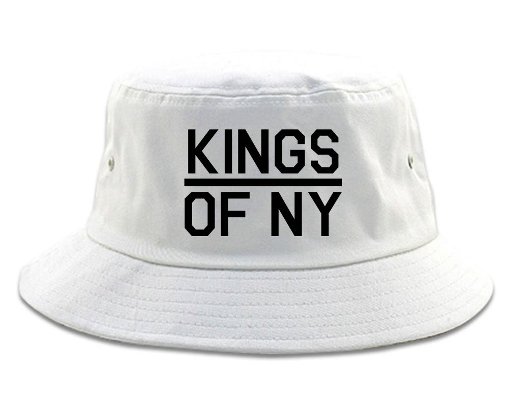 Kings Of NY Classic Chest Logo Mens Snapback Hat White