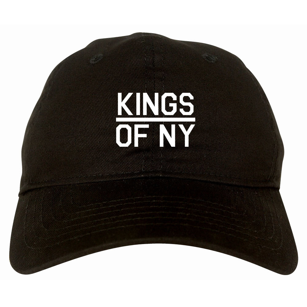 Kings Of NY Classic Chest Logo Mens Dad Hat Baseball Cap Black