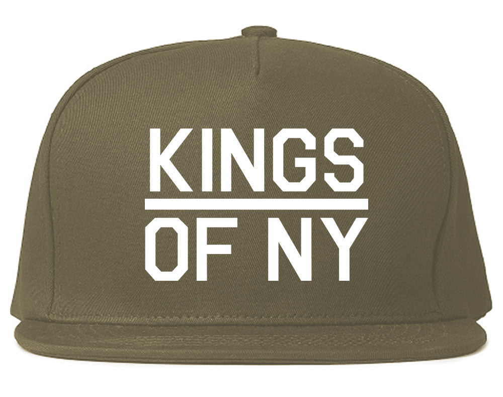 Kings Of NY Classic Chest Logo Mens Snapback Hat Grey