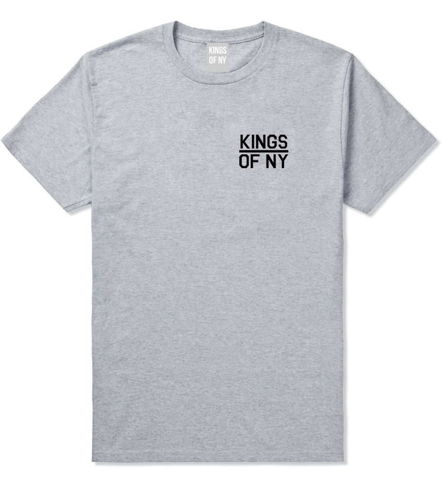 Kings Of NY Classic Chest Logo Mens T Shirt Grey