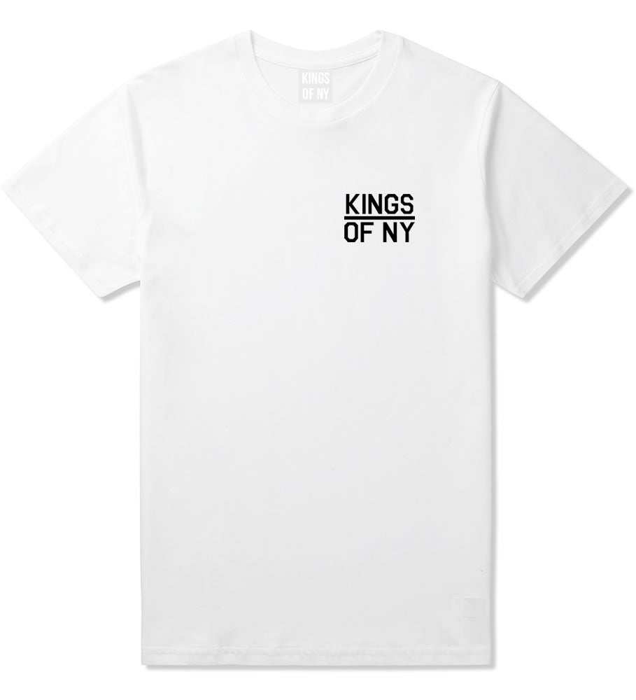Kings Of NY Classic Chest Logo Mens T Shirt White