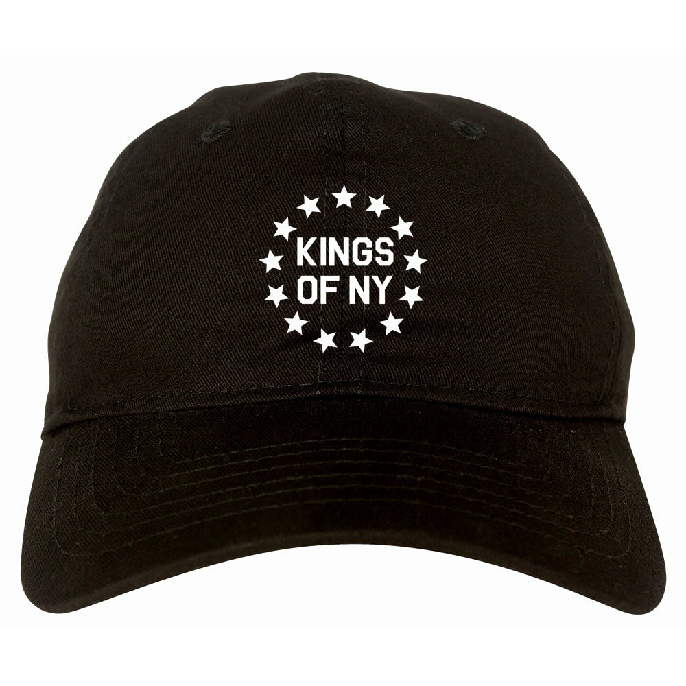 Kings Of NY Classic Stars Logo Chest Dad Hat Black by KINGS OF NY