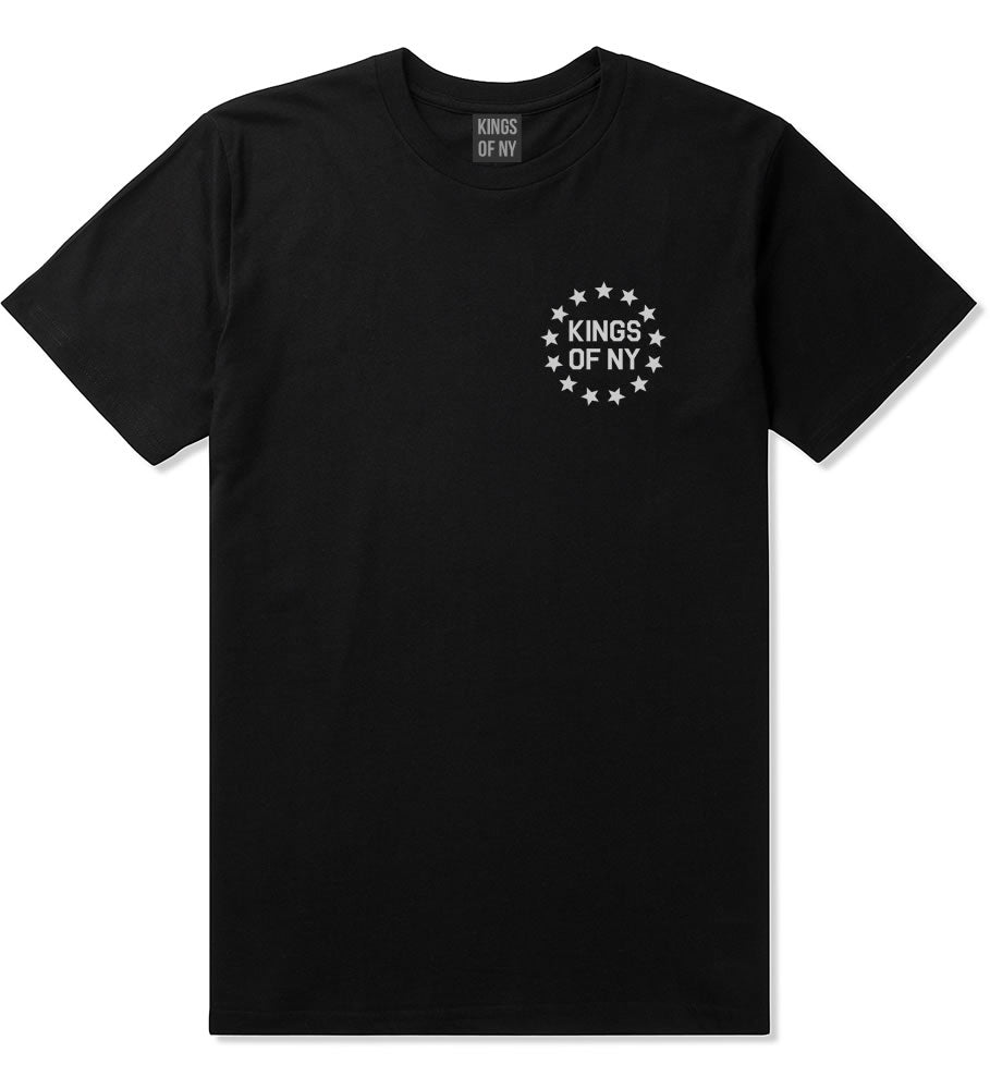 Kings Of NY Classic Stars Logo Chest Mens T-Shirt Black By Kings Of NY
