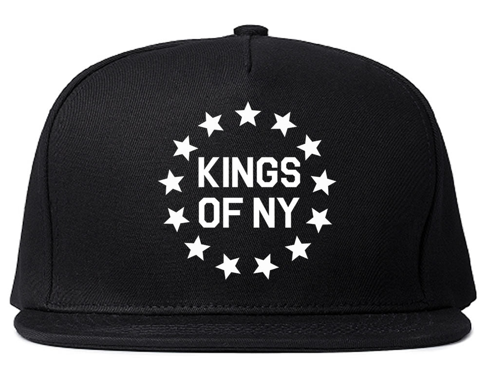 Kings Of NY Classic Stars Logo Chest Snapback Hat Black by KINGS OF NY