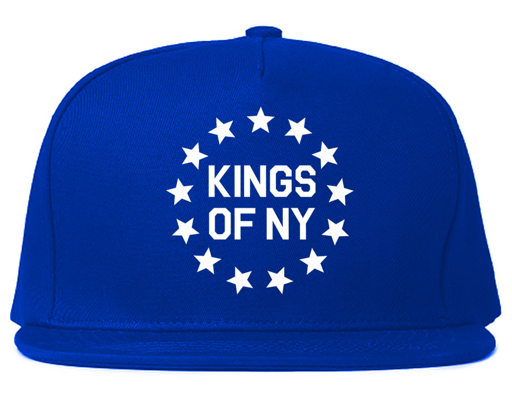 Kings Of NY Classic Stars Logo Chest Snapback Hat Royal Blue by KINGS OF NY