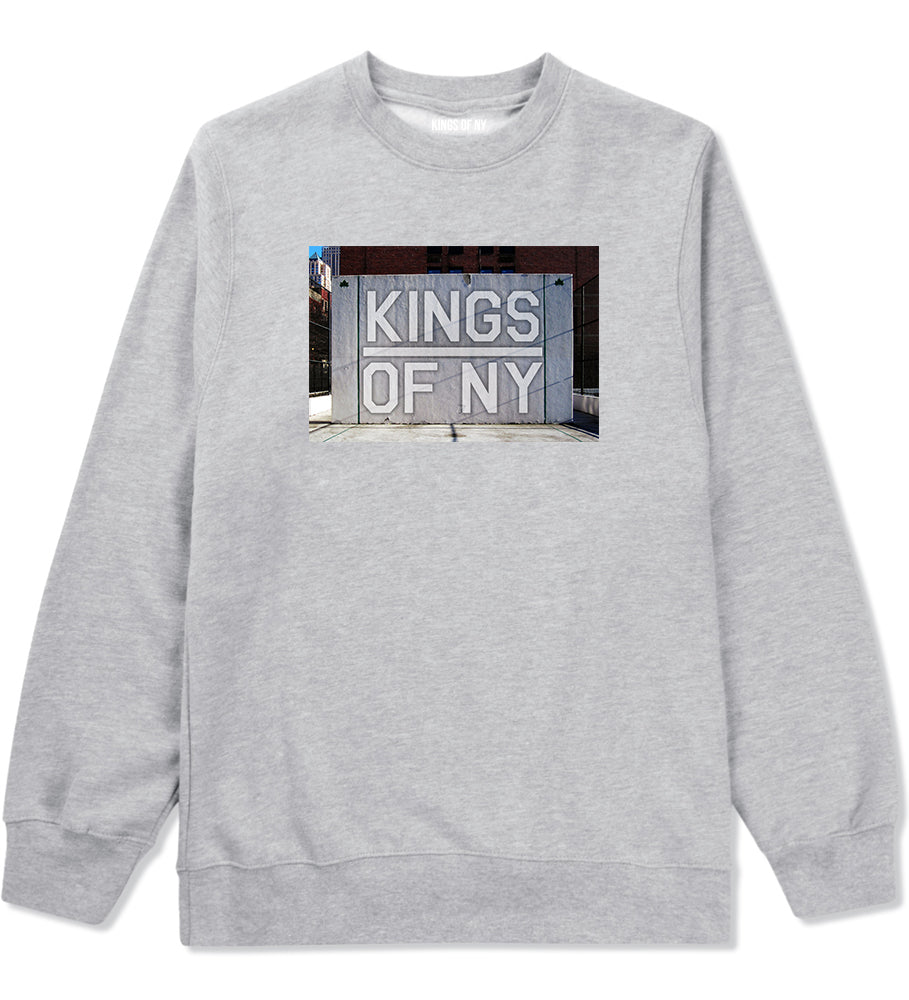 Kings Of NY Handball Court Mens Crewneck Sweatshirt Grey
