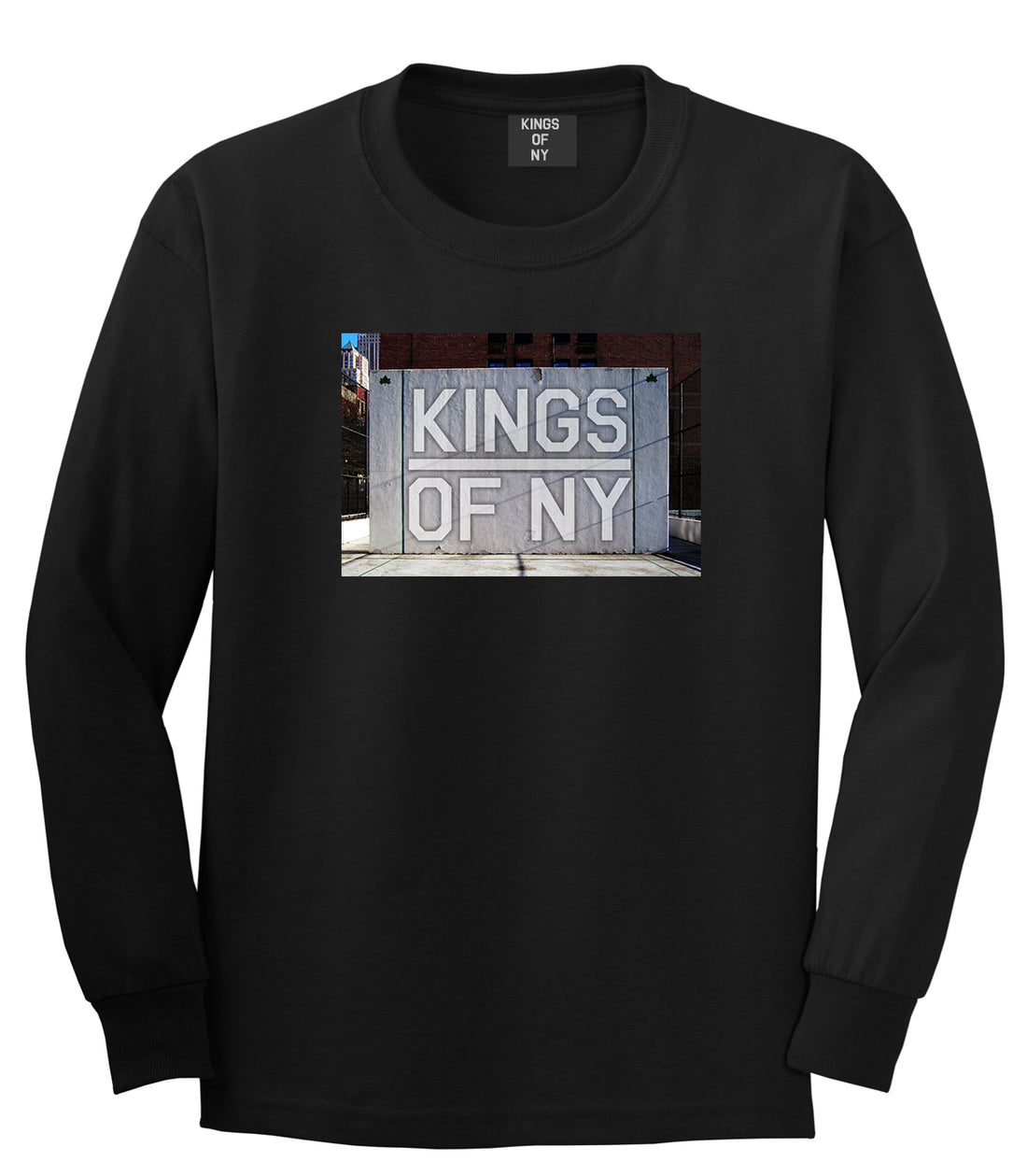 Kings Of NY Handball Court Mens Long Sleeve T-Shirt Black