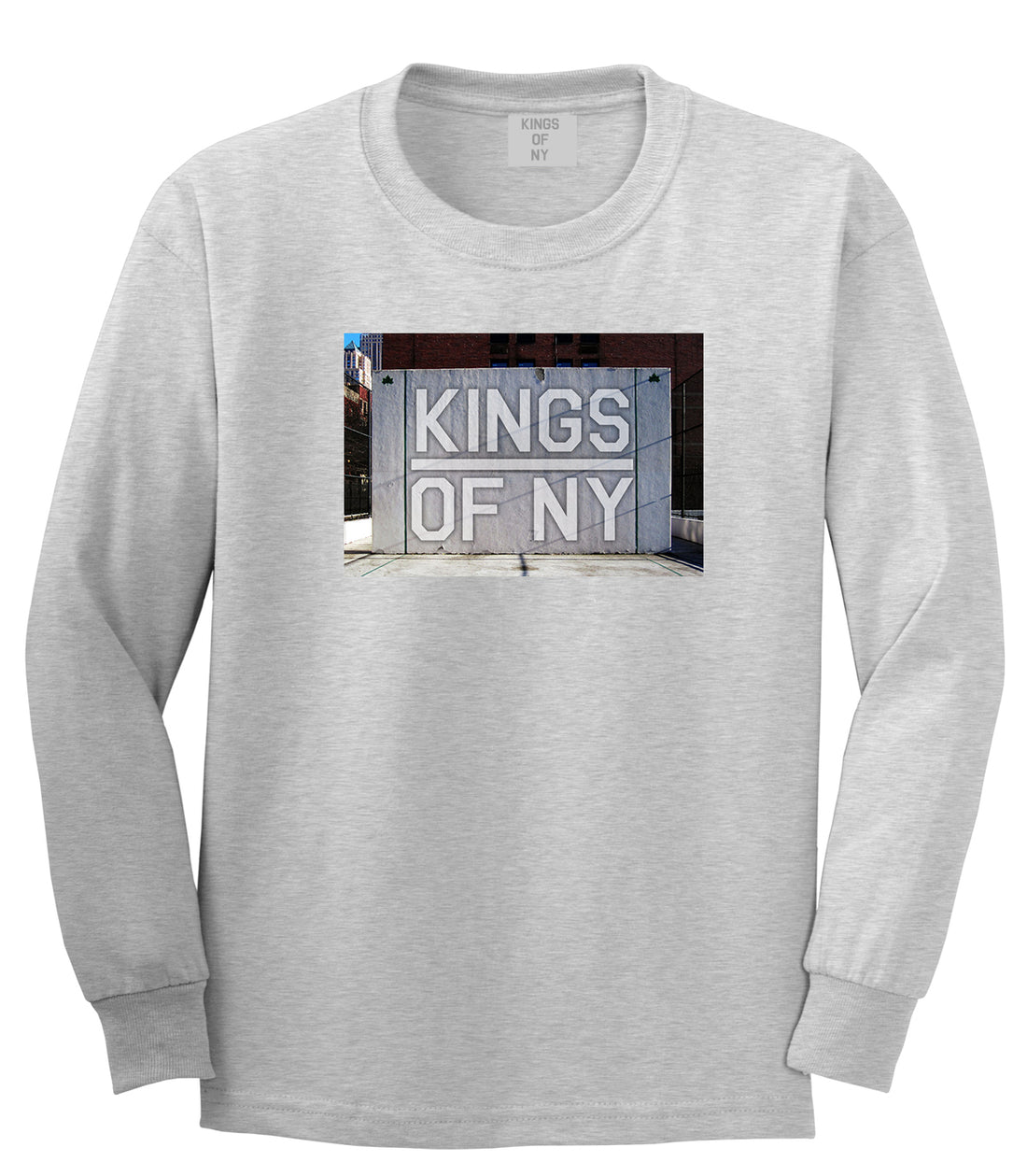 Kings Of NY Handball Court Mens Long Sleeve T-Shirt Grey