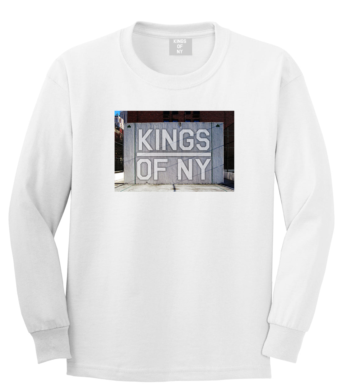 Kings Of NY Handball Court Mens Long Sleeve T-Shirt White