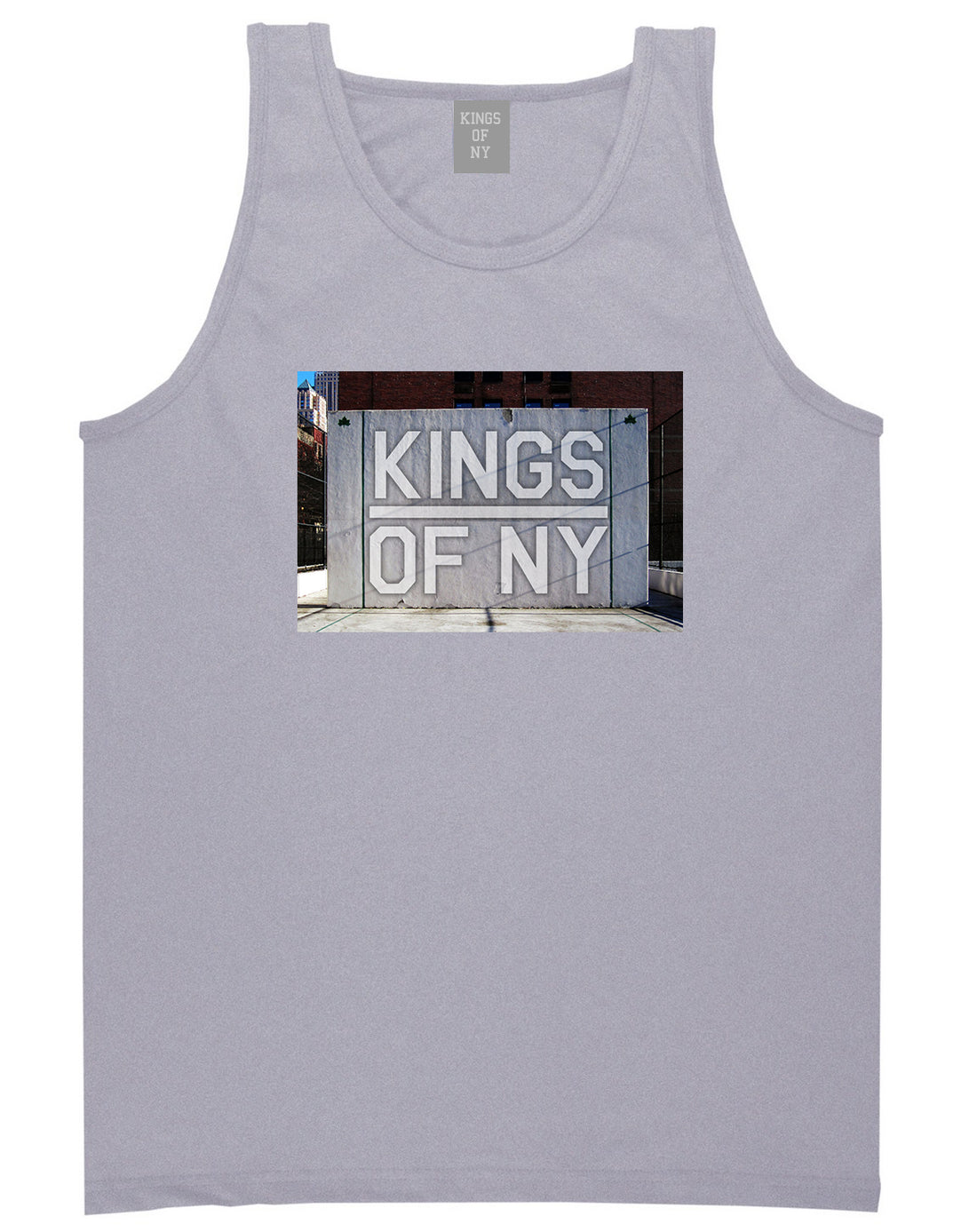 Kings Of NY Handball Court Mens Tank Top Shirt Grey