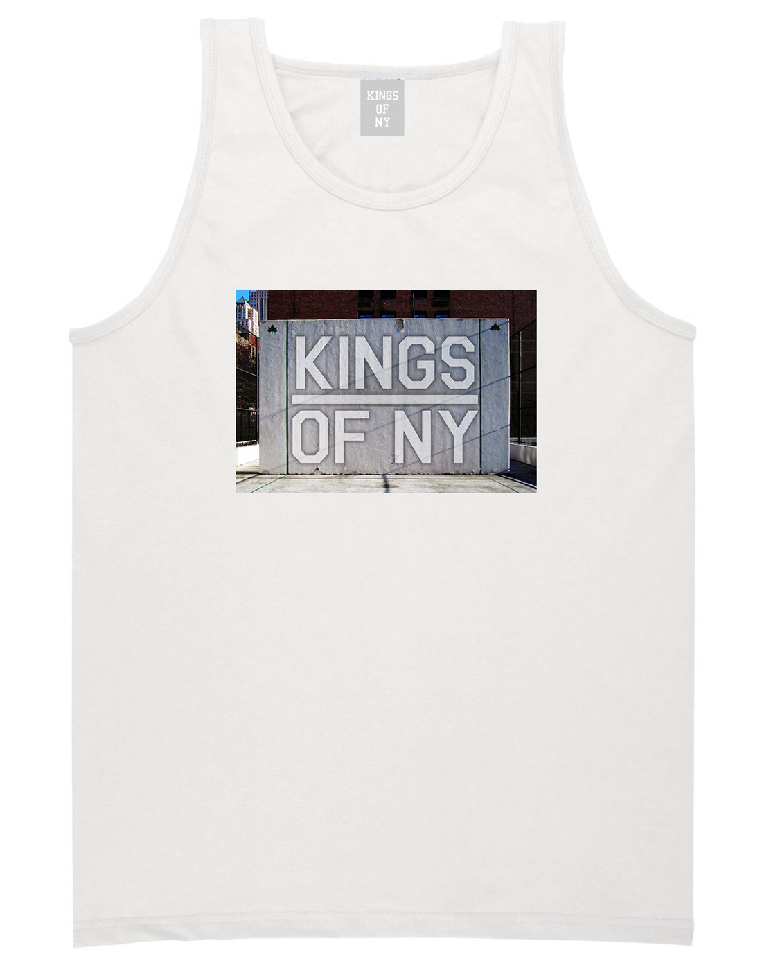 Kings Of NY Handball Court Mens Tank Top Shirt White