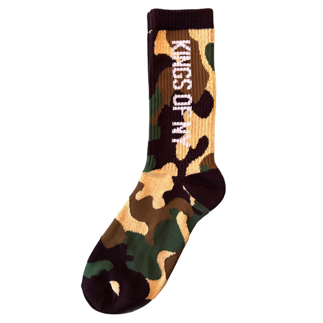 Kings Of NY Logo Camouflage Camo Pattern Mens Socks