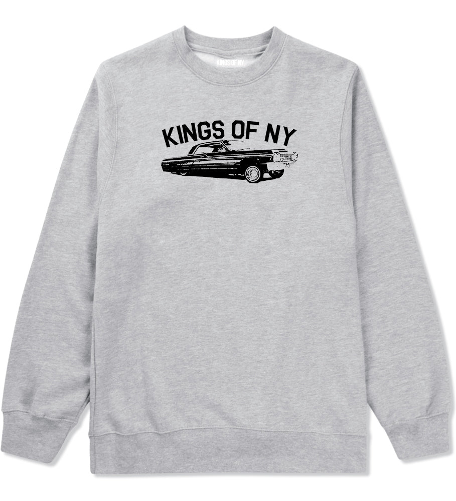 Kings Of NY Lowrider Mens Crewneck Sweatshirt Grey by Kings Of NY
