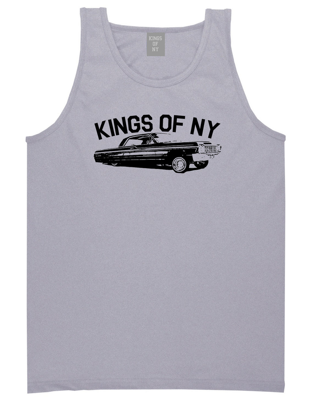 Kings Of NY Lowrider Mens Tank Top Shirt Grey by Kings Of NY