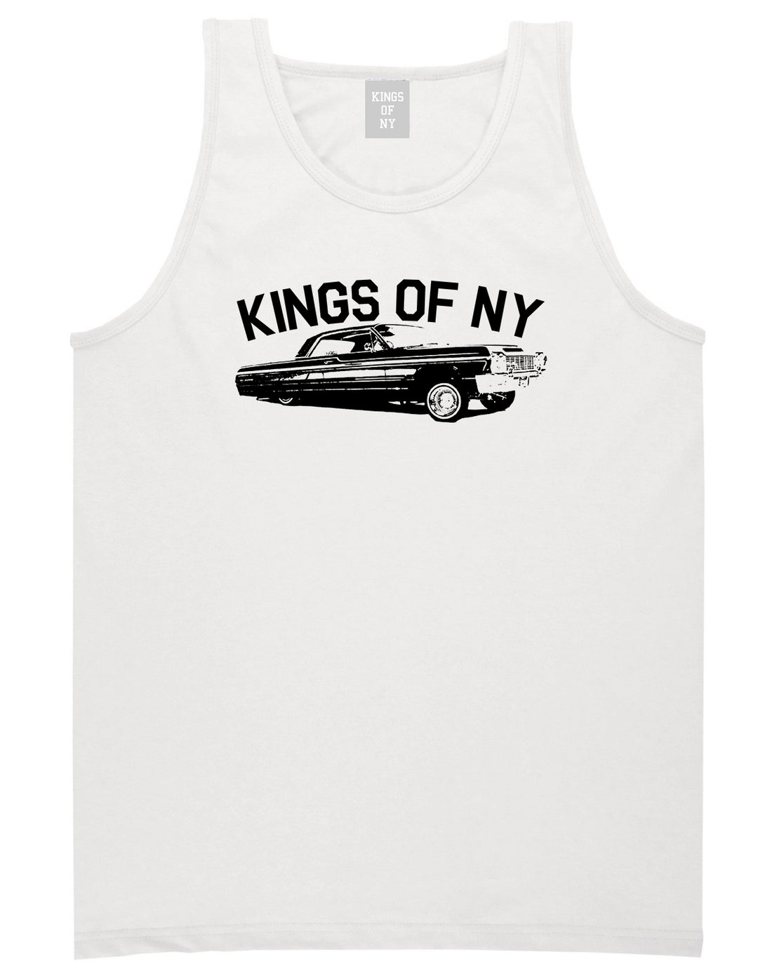 Kings Of NY Lowrider Mens Tank Top Shirt White by Kings Of NY