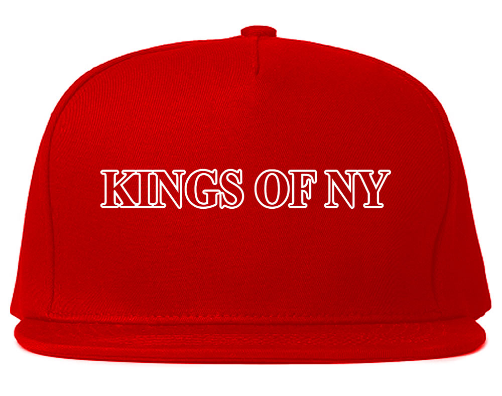 Kings Of NY Outline Classic Logo Mens Snapback Hat Red