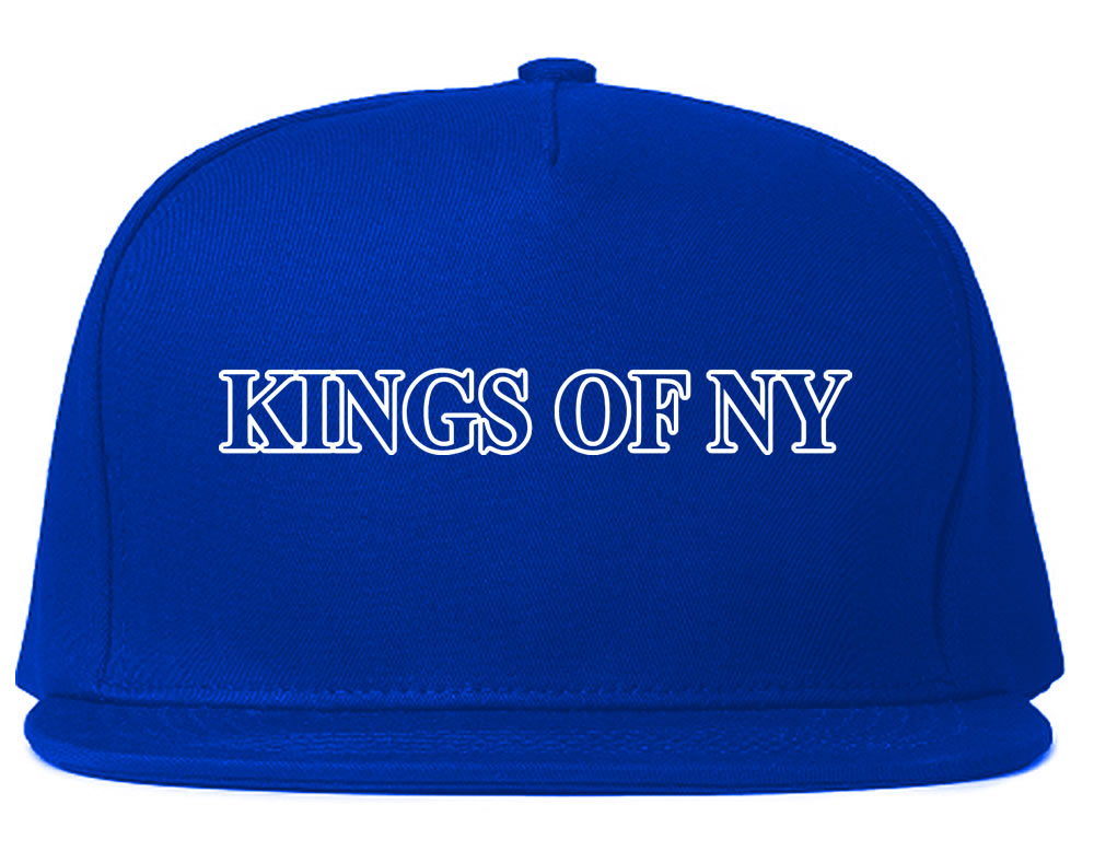 Kings Of NY Outline Classic Logo Mens Snapback Hat Royal Blue