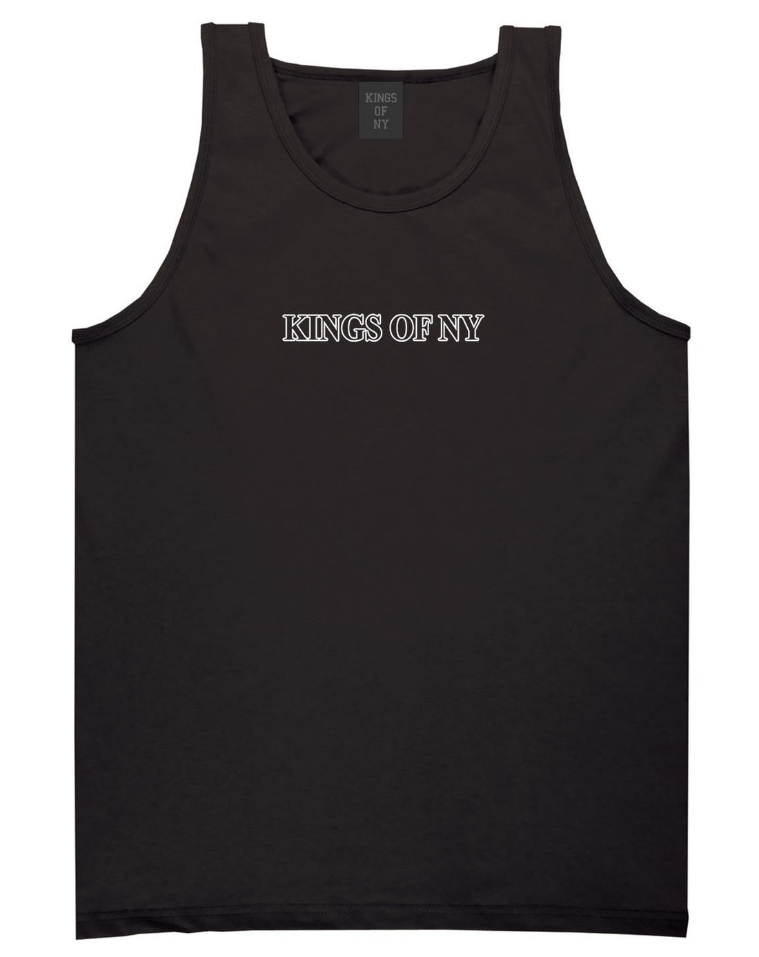 Kings Of NY Outline Classic Logo Mens Tank Top Shirt Black