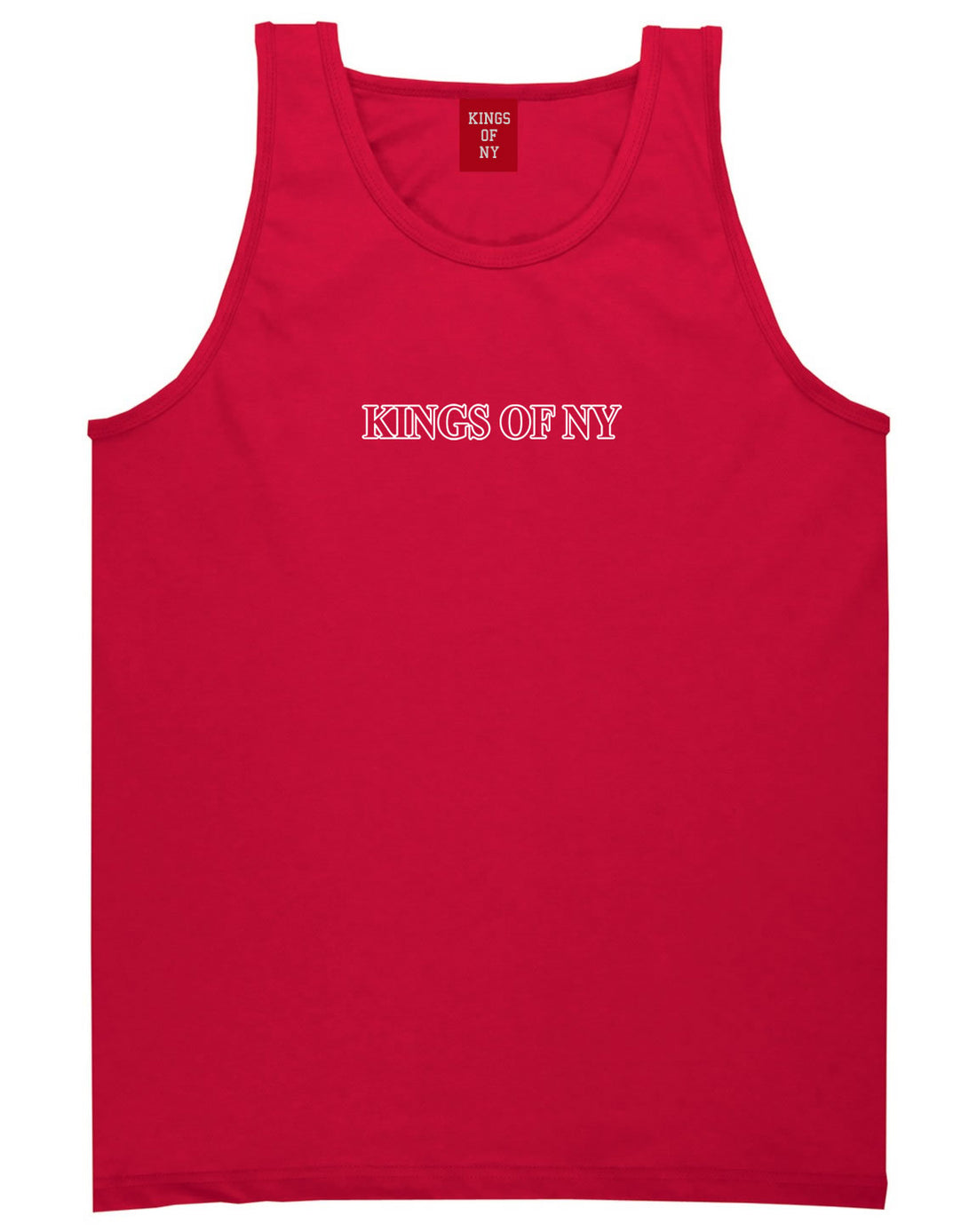 Kings Of NY Outline Classic Logo Mens Tank Top Shirt Red