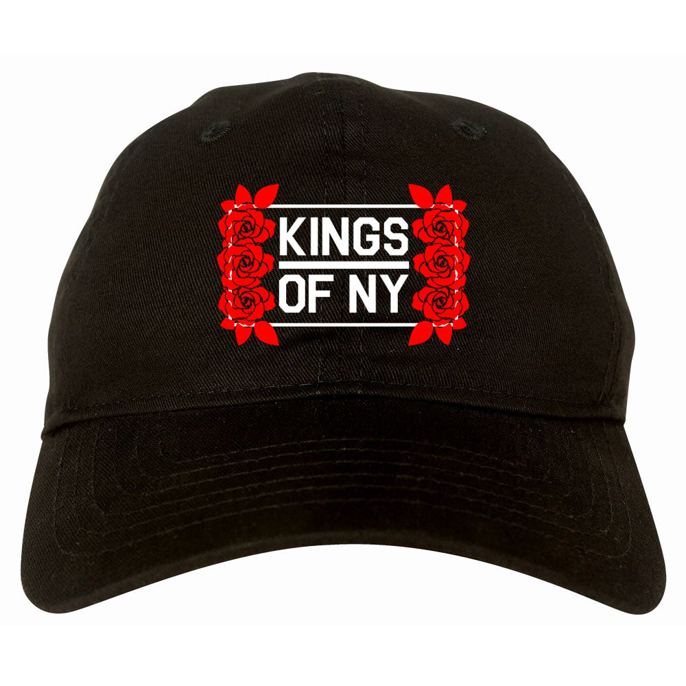 Kings Of NY Rose Vine Logo Dad Hat Black by KINGS OF NY