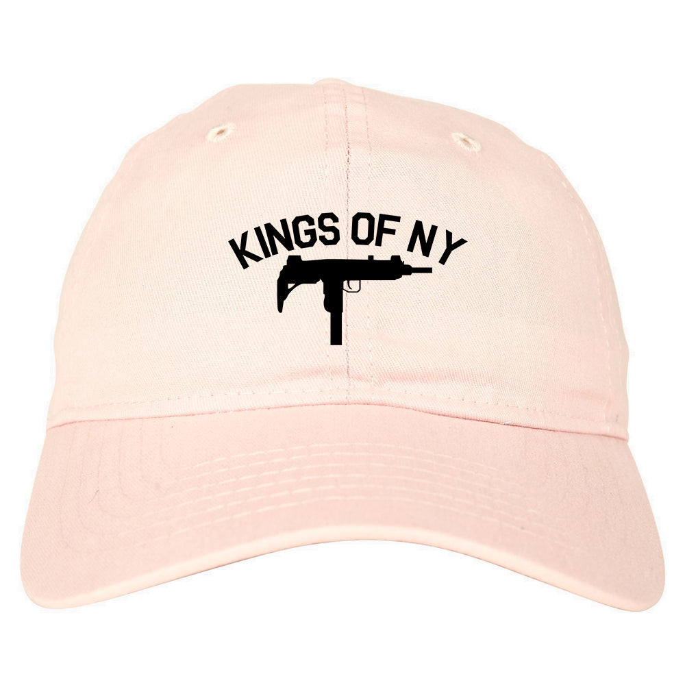 Kings Of NY UZI GUN Logo Mens Dad Hat Baseball Cap Pink