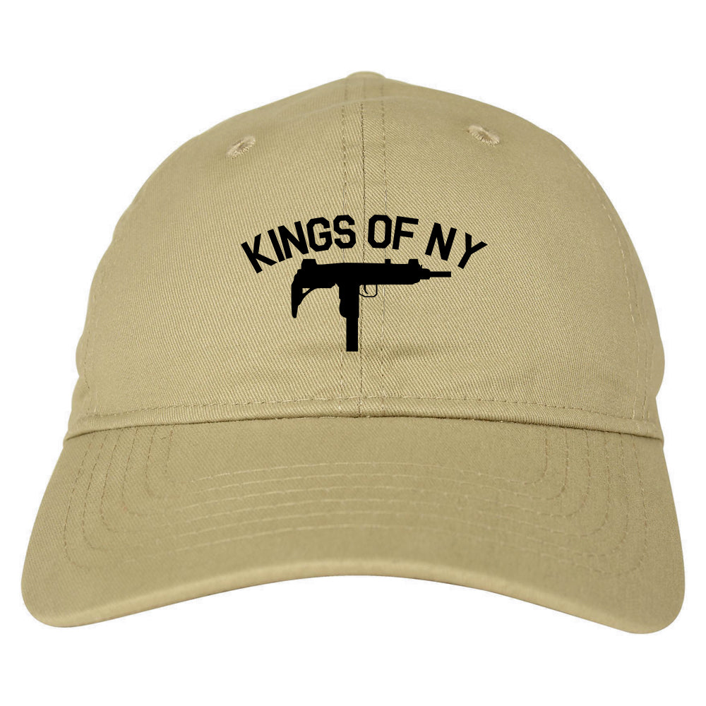 Kings Of NY UZI GUN Logo Mens Dad Hat Baseball Cap Tan