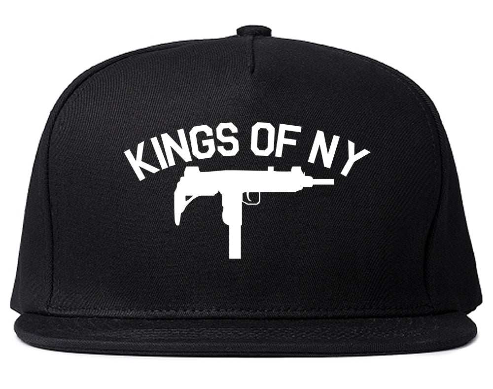 Kings Of NY UZI GUN Logo Mens Snapback Hat Black