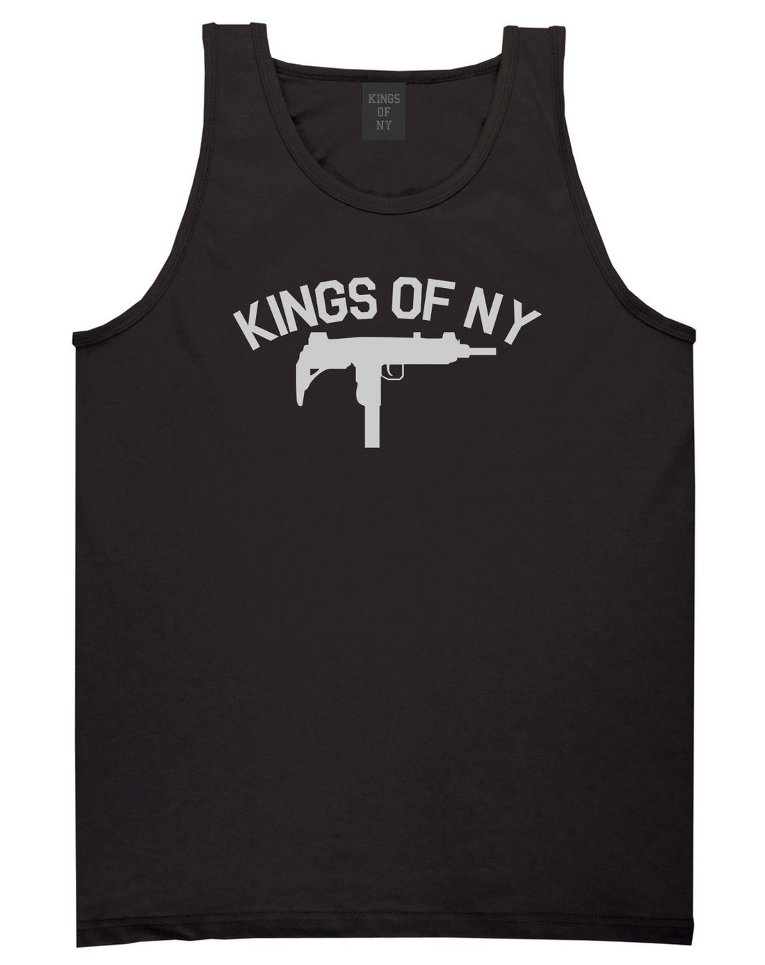 Kings Of NY UZI GUN Logo Mens Tank Top Shirt Black by Kings Of NY