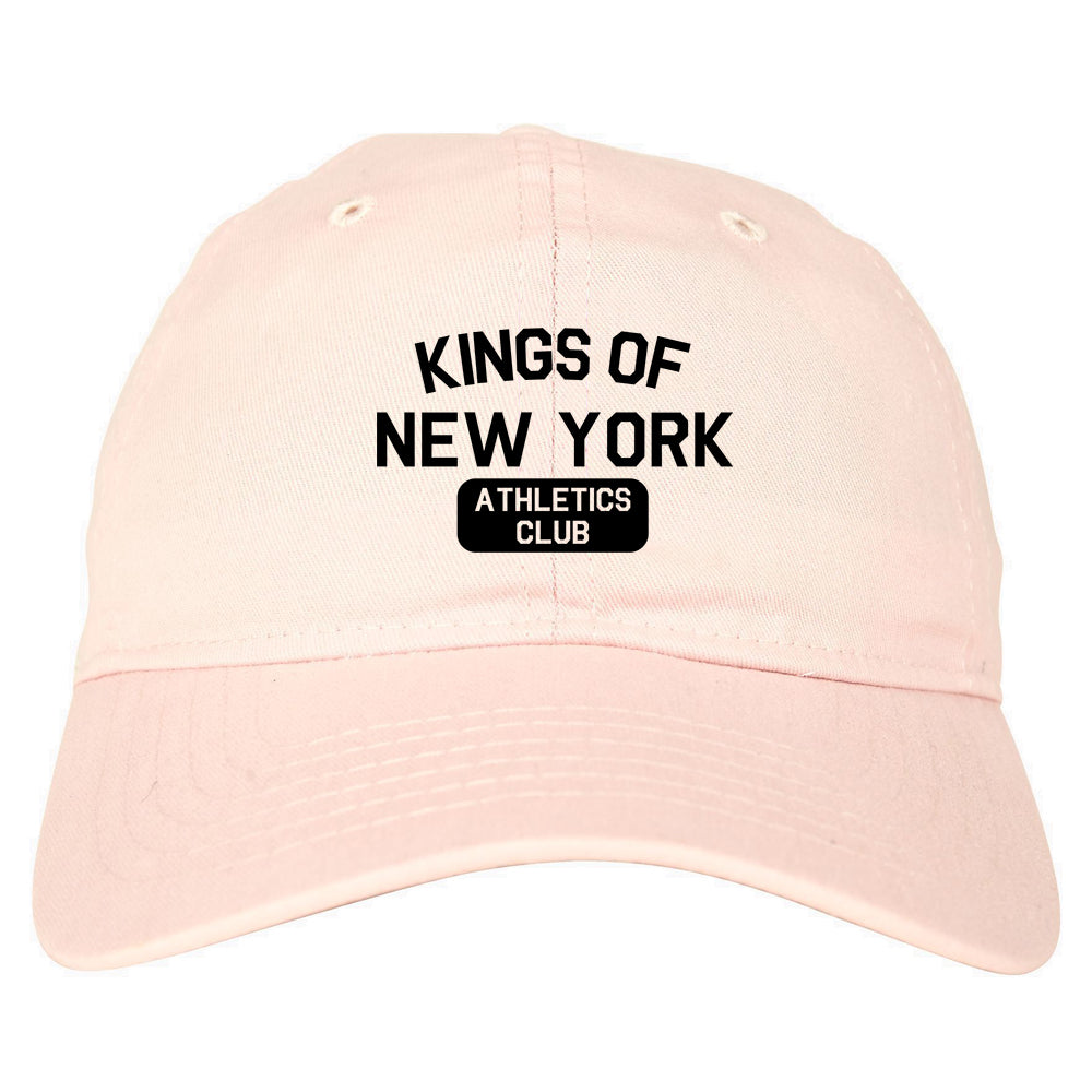 Kings Of New York Athletics Club Mens Dad Hat Baseball Cap Pink