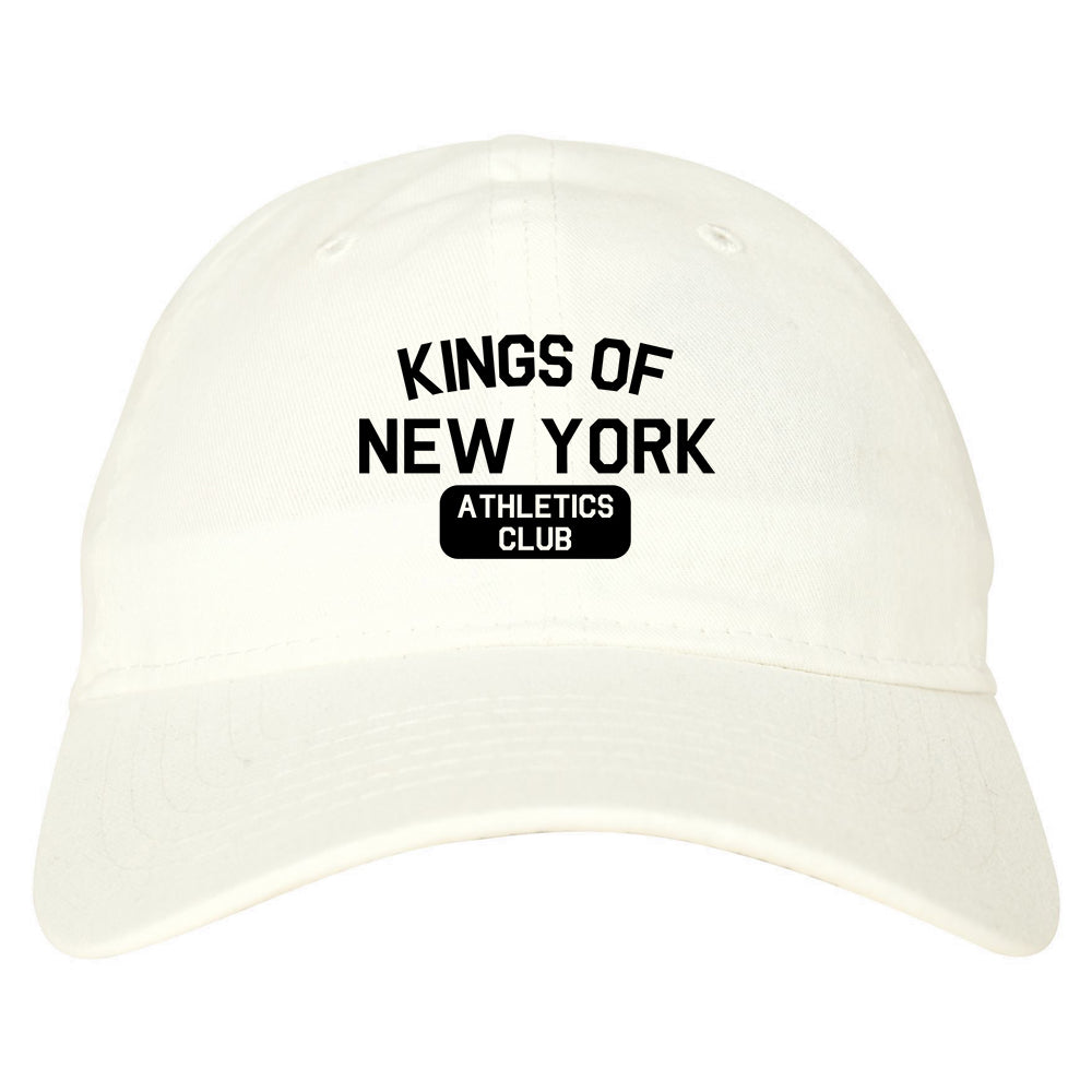 Kings Of New York Athletics Club Mens Dad Hat Baseball Cap White