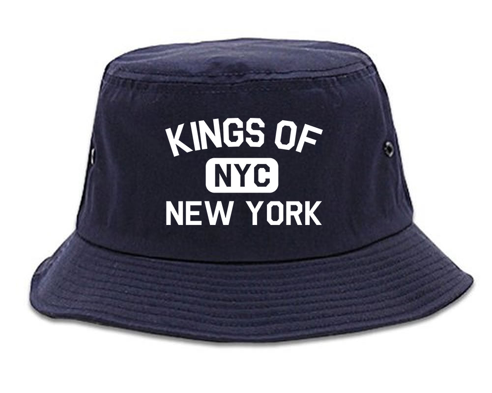 Kings Of New York Gym NYC Mens Bucket Hat Navy Blue