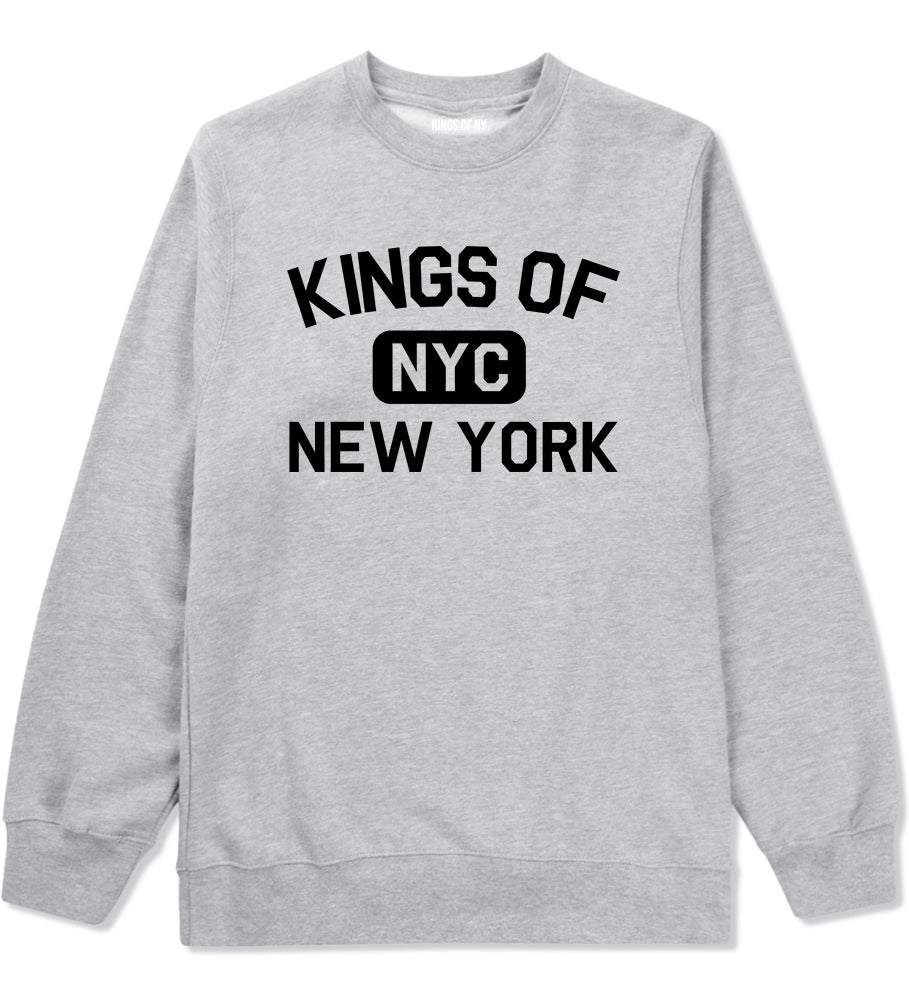 Kings Of New York Gym NYC Mens Crewneck Sweatshirt Grey