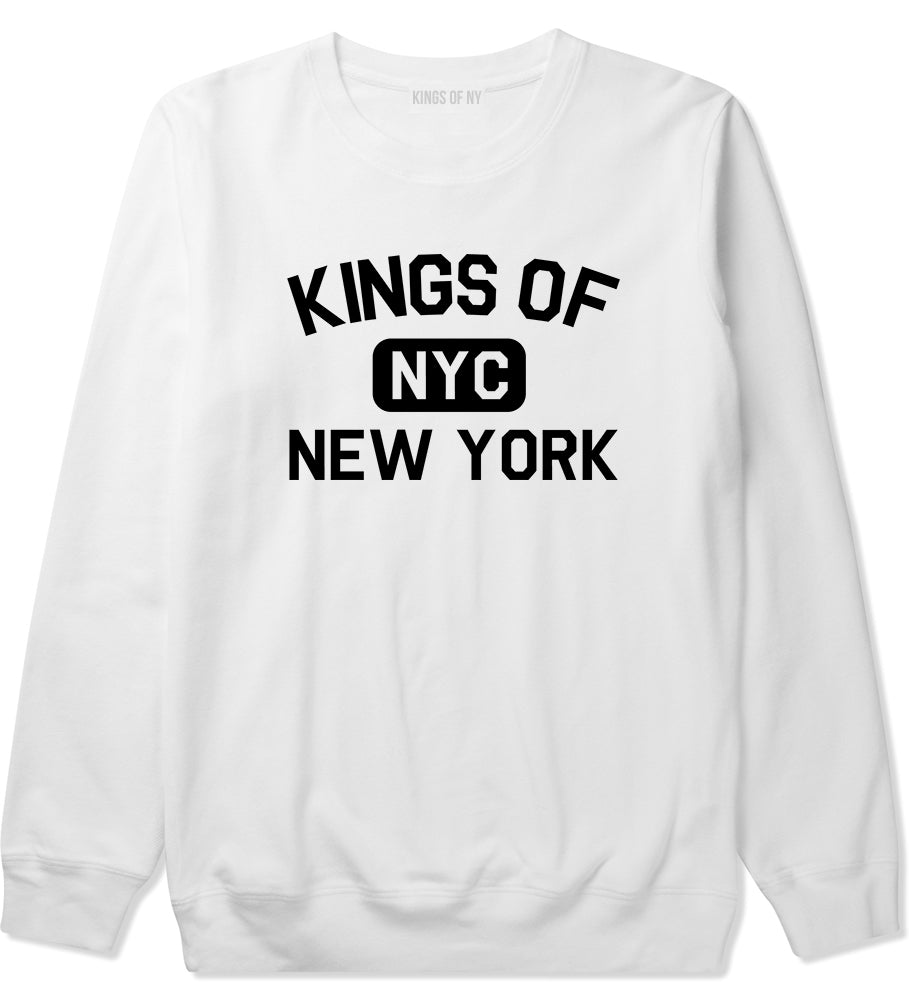 Kings Of New York Gym NYC Mens Crewneck Sweatshirt White