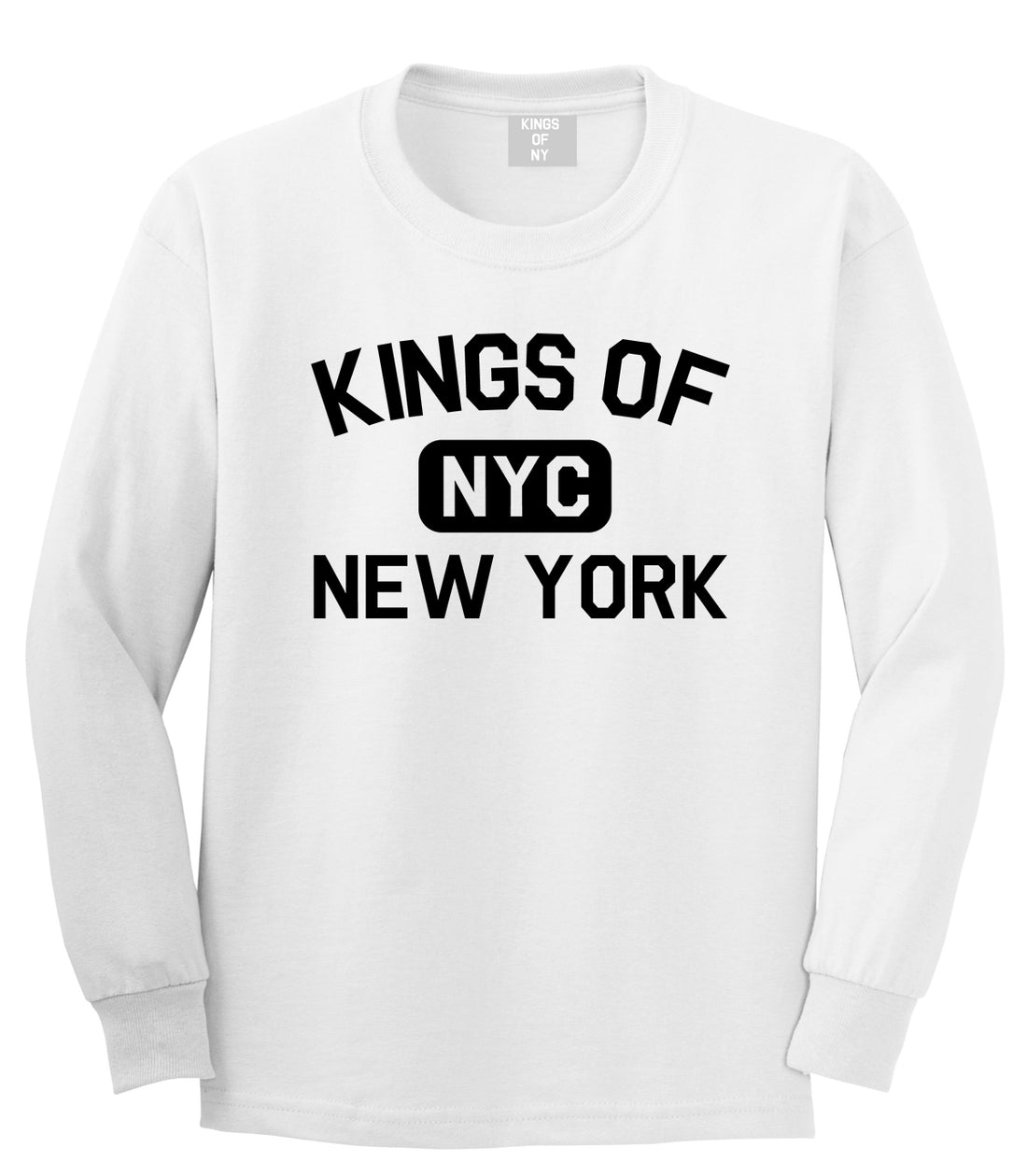 Kings Of New York Gym NYC Mens Long Sleeve T-Shirt White