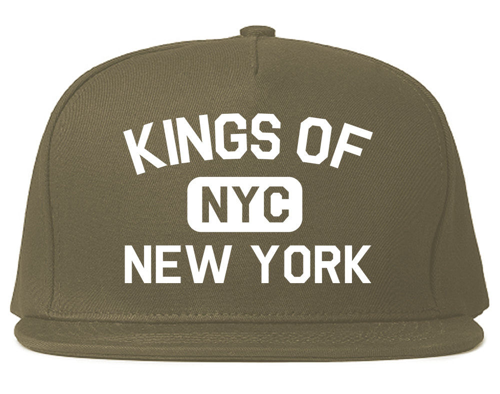 Kings Of New York Gym NYC Mens Snapback Hat Grey