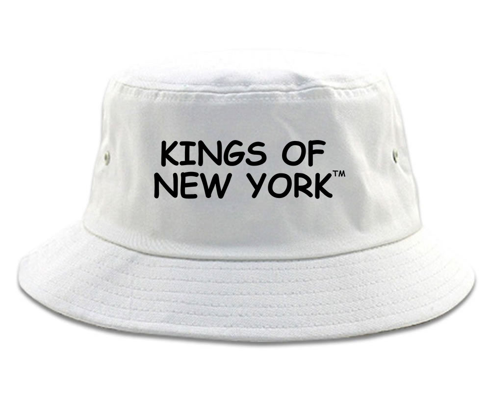 Kings Of New York TM Mens Bucket Hat White