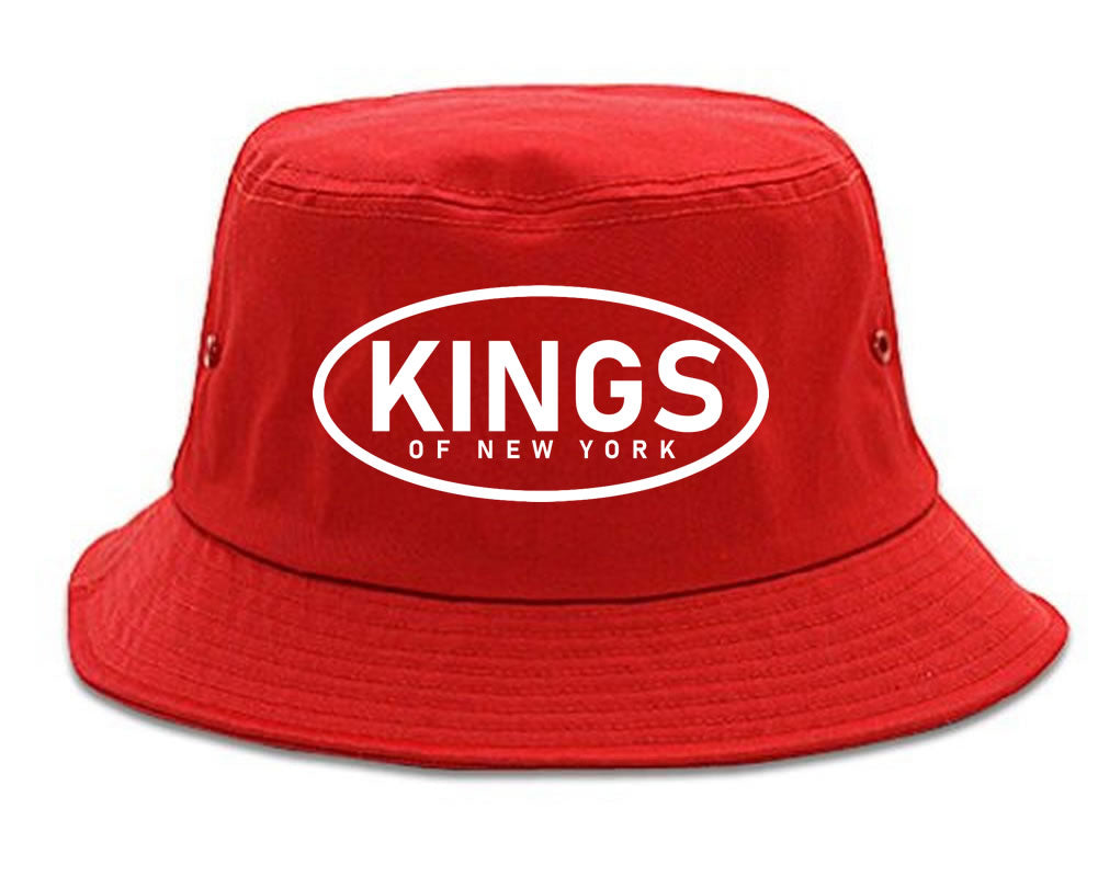 Kings Of New York Work Logo Mens Bucket Hat Red
