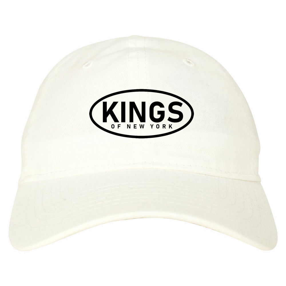 Kings Of New York Work Logo Mens Dad Hat Baseball Cap White