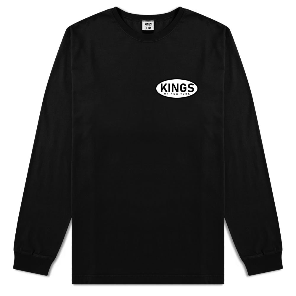 Kings Of New York Work Logo Mens Long Sleeve T-Shirt Black