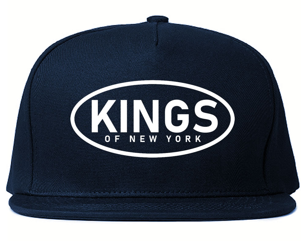 Kings Of New York Work Logo Mens Snapback Hat Navy Blue