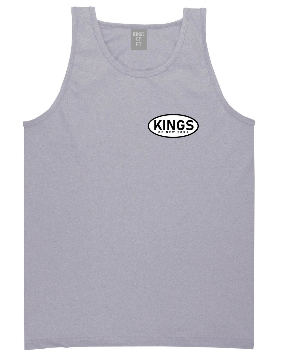 Kings Of New York Work Logo Mens Tank Top Shirt Grey