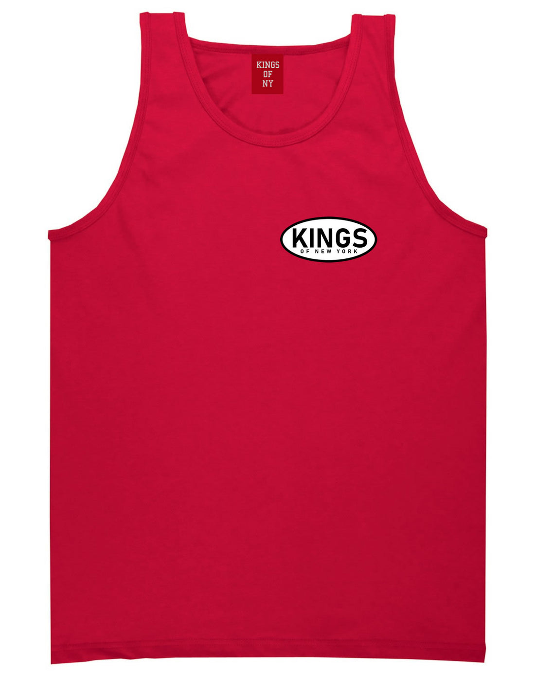 Kings Of New York Work Logo Mens Tank Top Shirt Red