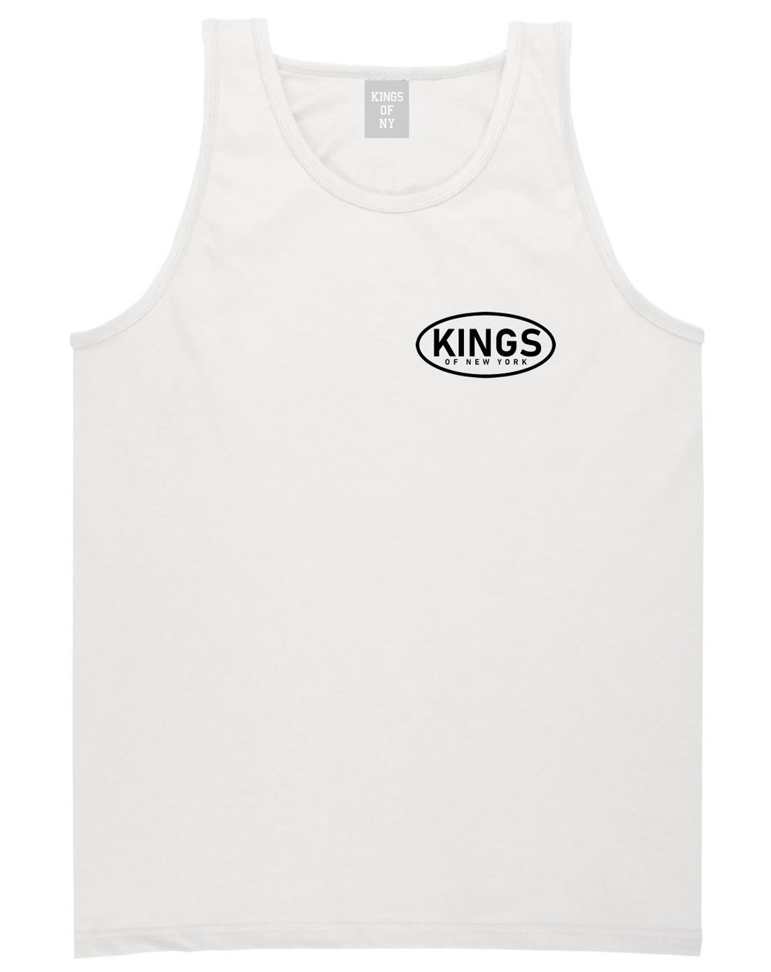 Kings Of New York Work Logo Mens Tank Top Shirt White