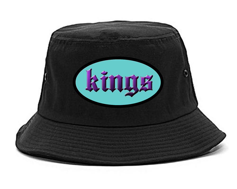 Kings Oval 3D Logo Chest Mens Bucket Hat Black