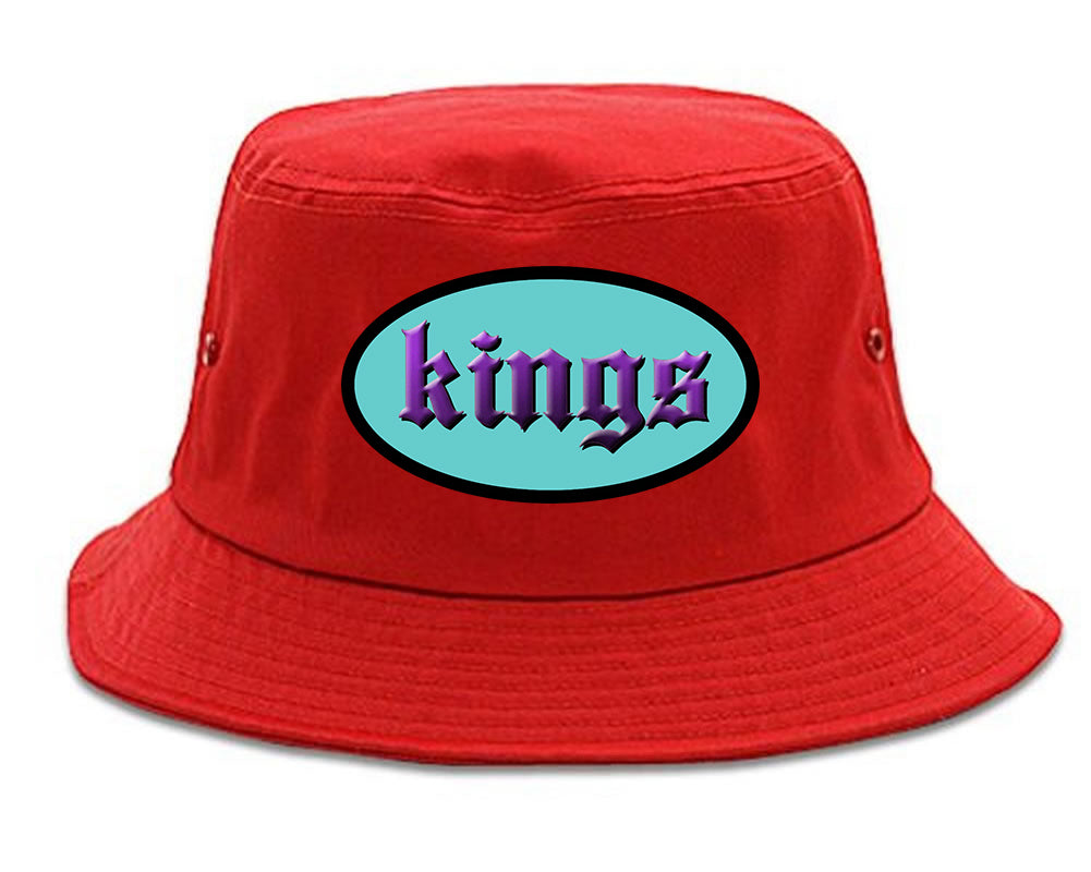 Kings Oval 3D Logo Chest Mens Bucket Hat Red