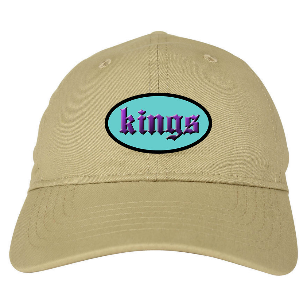 Kings Oval 3D Logo Chest Mens Dad Hat Tan