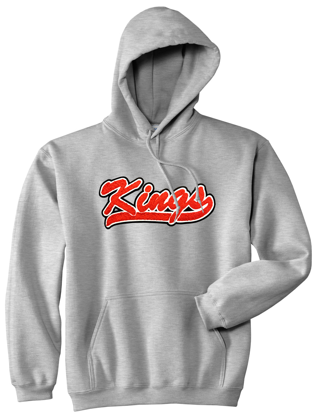 Kings Script Chenille Patch Logo Mens Pullover Hoodie